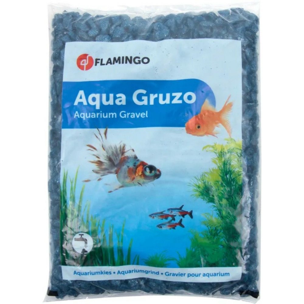 Gravier brillant néon bleu foncé 1 kg aquarium