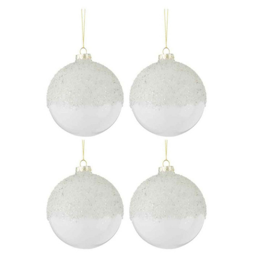 Lot de 4 boules de noël 