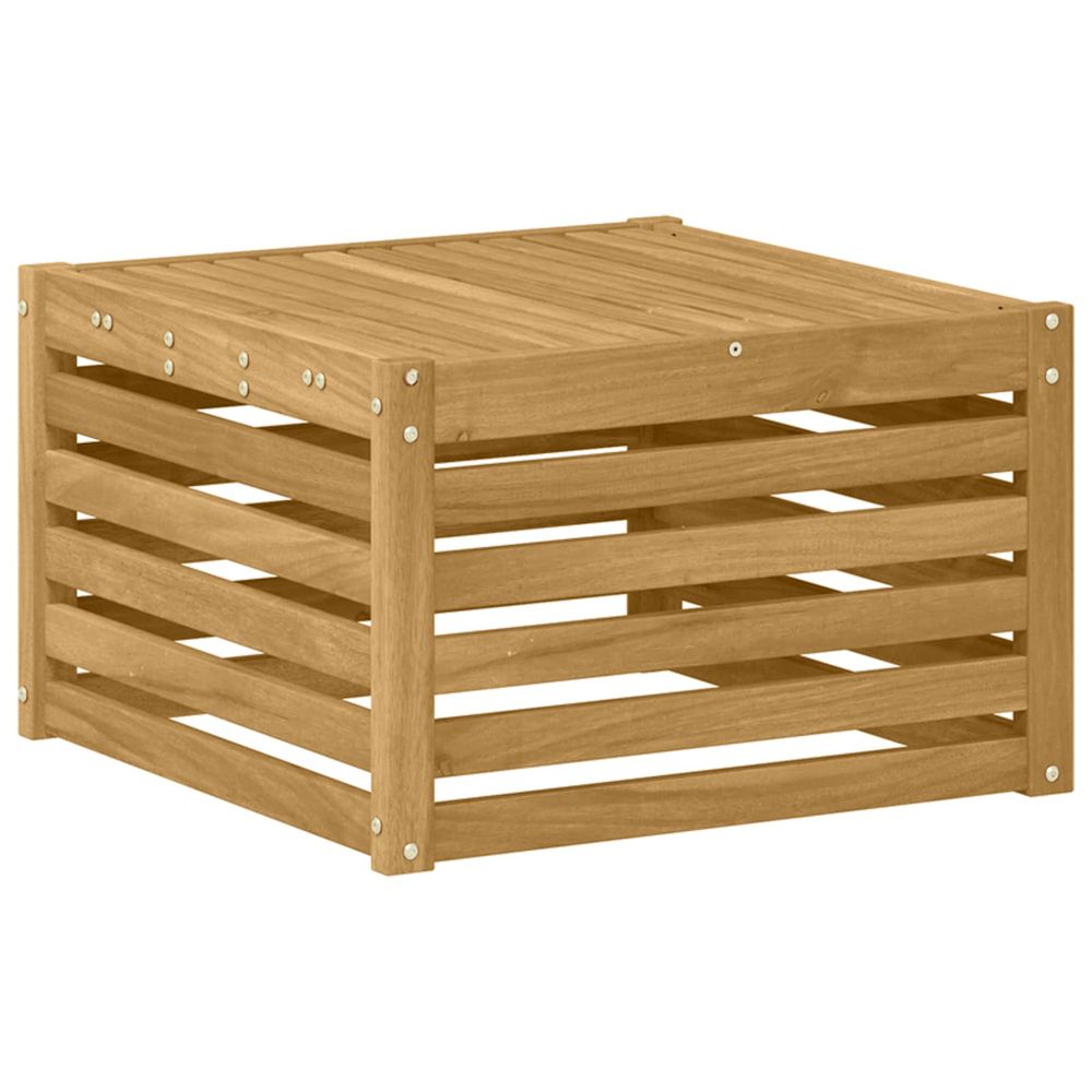 Table de jardin bois d'acacia massif blanc 59 x 59 x 37 cm