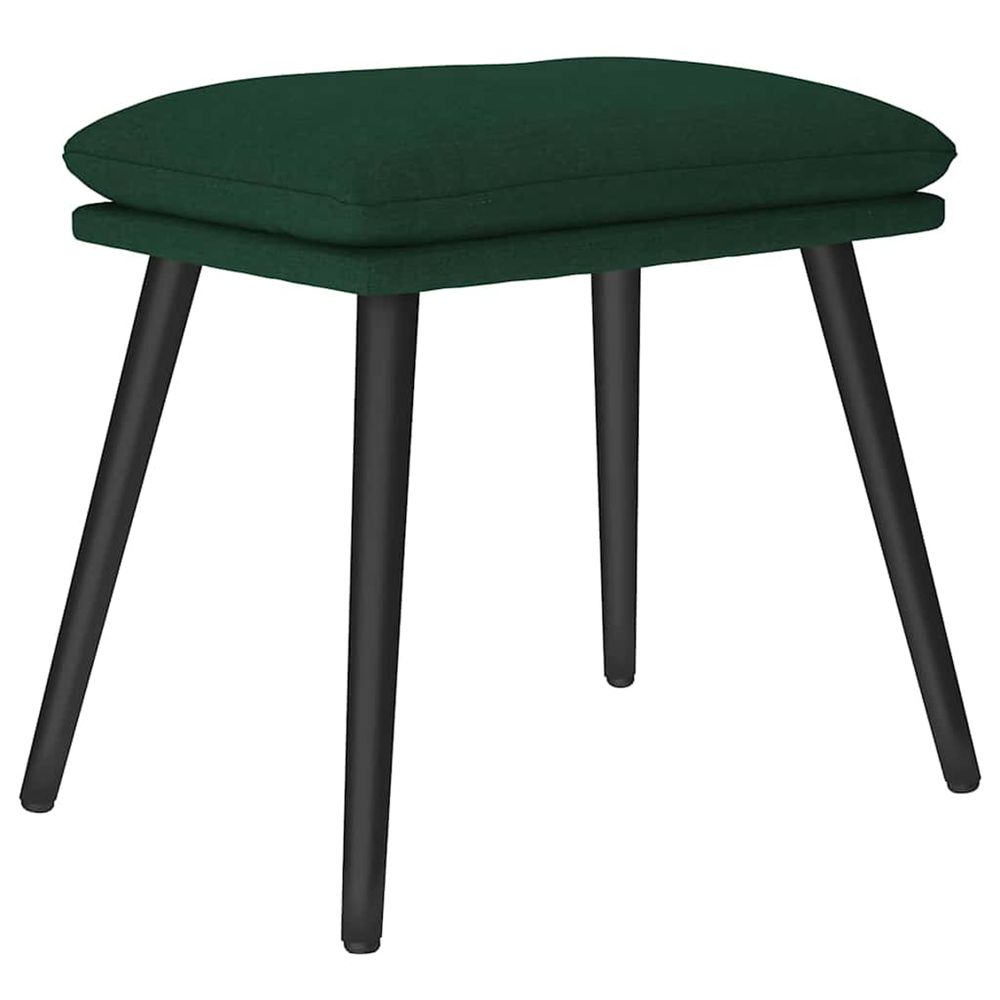 Repose-pied vert foncé 45x29,5x35 cm tissu