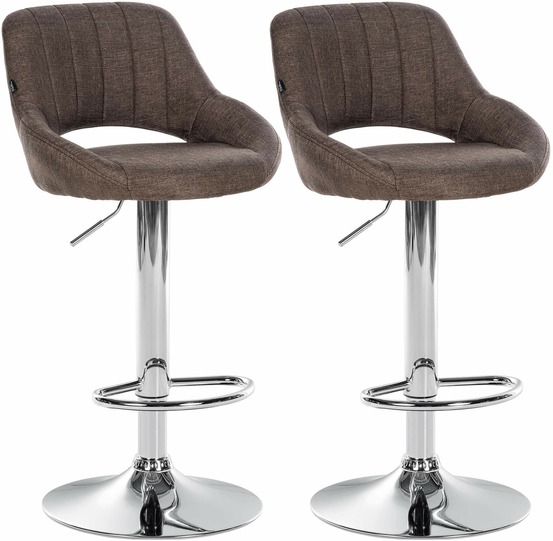 Lot de 2 tabourets de bar milet tissu c