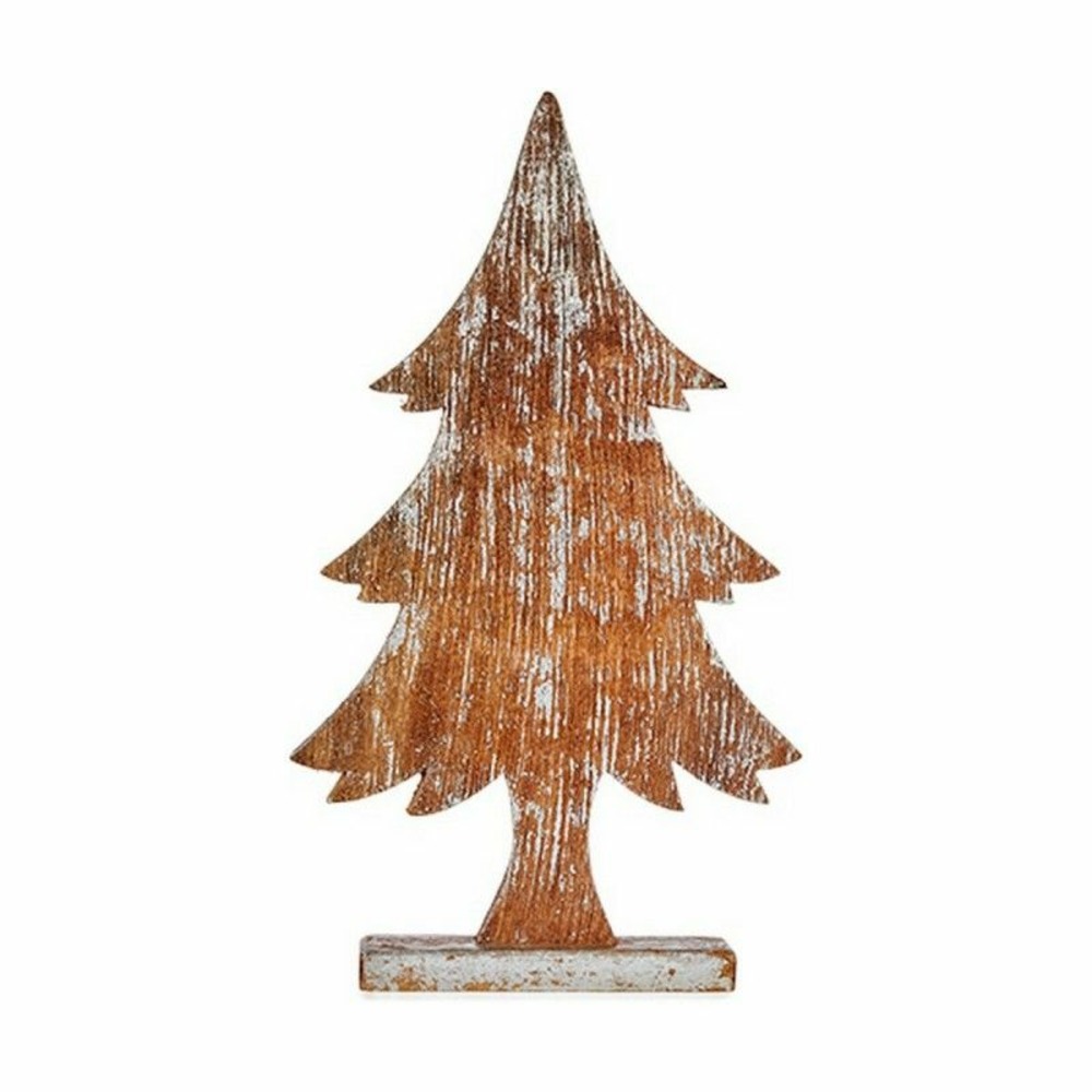 Sapin de noël marron 5 x 49,5 x 26 cm argenté bois