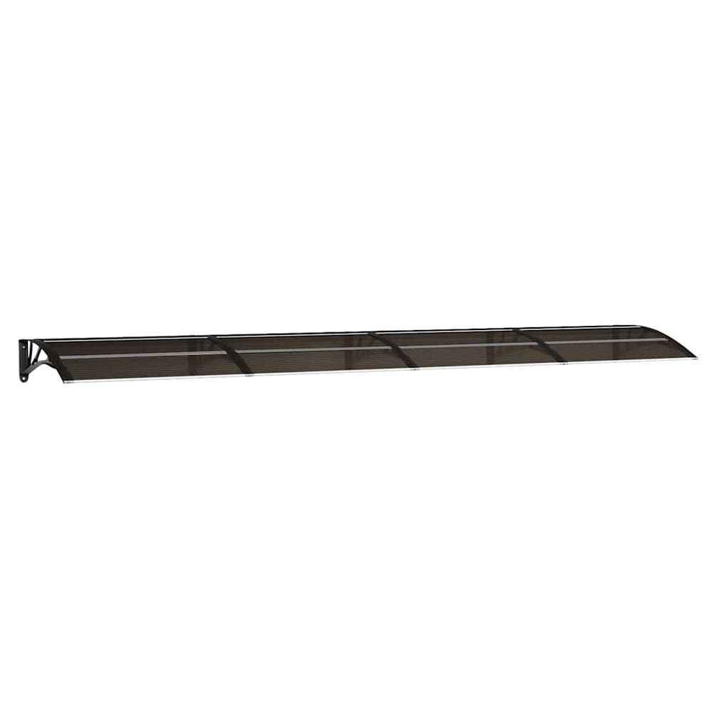 Auvent de porte noir 400x75 cm polycarbonate