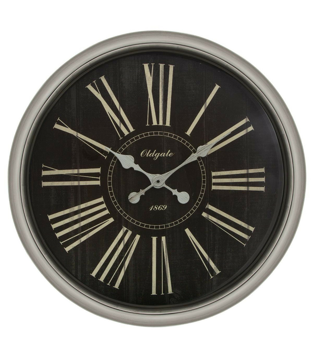 Grande pendule murale avec moulures vintage et rétro d 76 cm