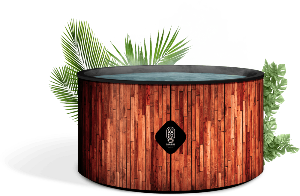 Coco spa Exotik spa gonflable - 150 cm de diamètre - 800 litres - moteur 2240 w - 2-4 personnes - Chauffant & Massant