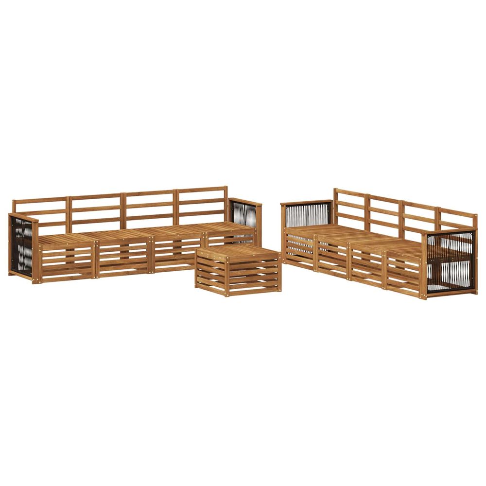 Ensemble de canapés d'extérieur 9 pc naturel