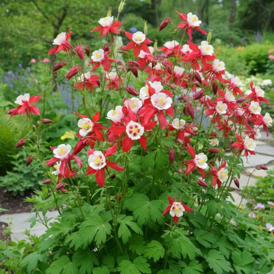 Ancolie crimson star godet - 5/20 cm