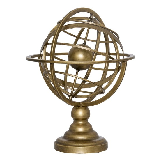 Objet déco sia sphère armillaire dorée h34cm