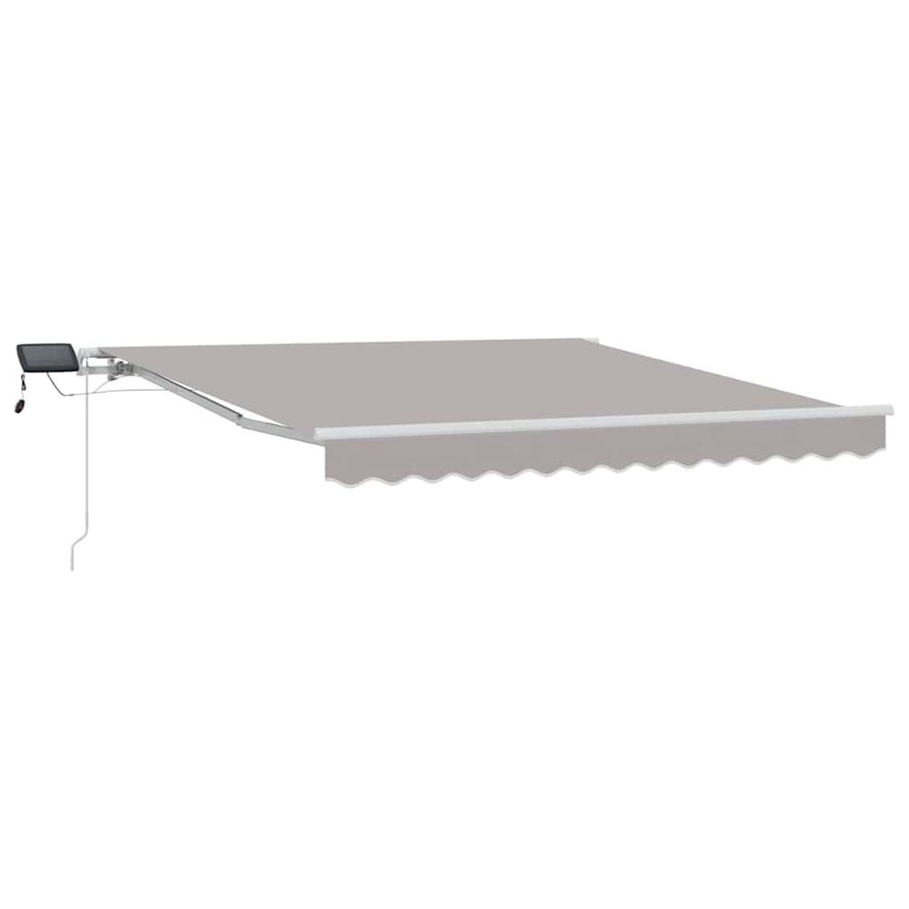 Auvent rétractable gris clair 300 x 250 cm tissu et aluminium
