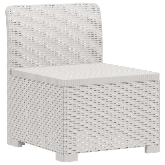 Canapé de jardin 1 place look rotin pp blanc