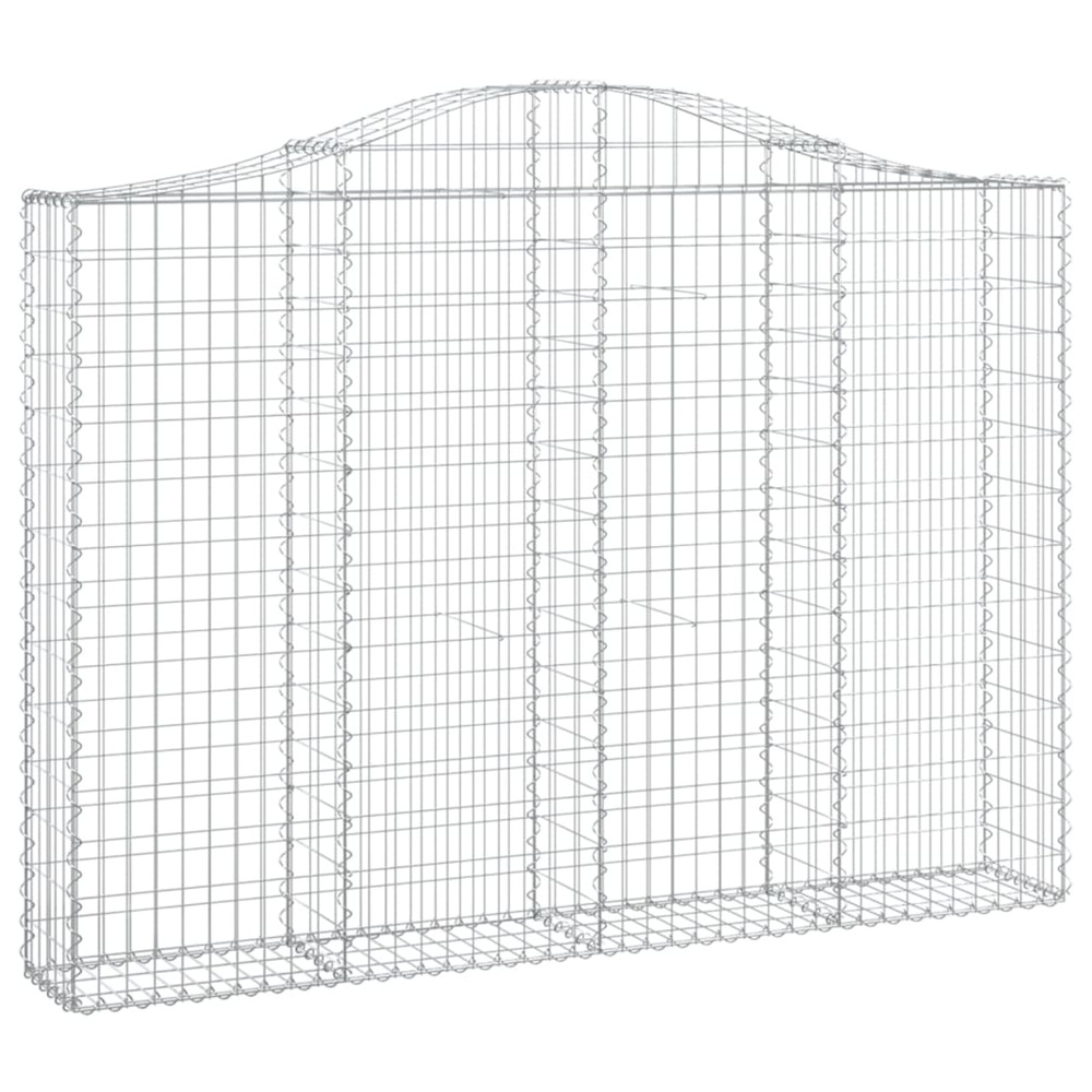 Panier de gabions arqué 200x30x140/160 cm fer galvanisé