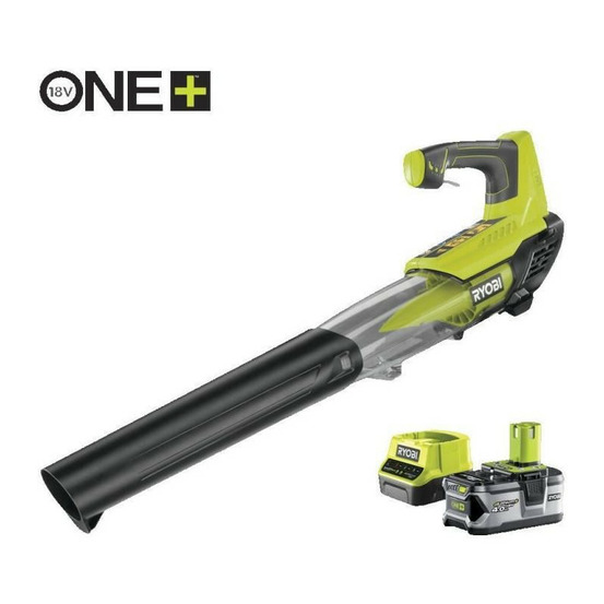 Souffleur 18v turbo jet - vitesse max. Soufflerie 160 km/h - 1 batterie lithium+ 18v 4,0 ah et 1 chargeur rapide 2,0 a