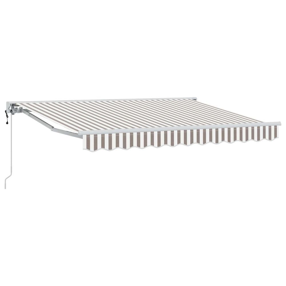 Auvent rétractable électrique gris clair et blanc 4,5 × 3 m