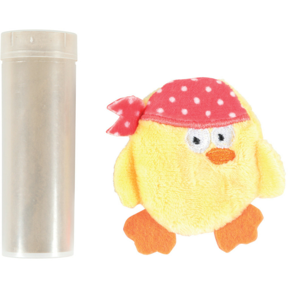 Pirate jaune taille 7 x 6 cm avec catnip jouet chat