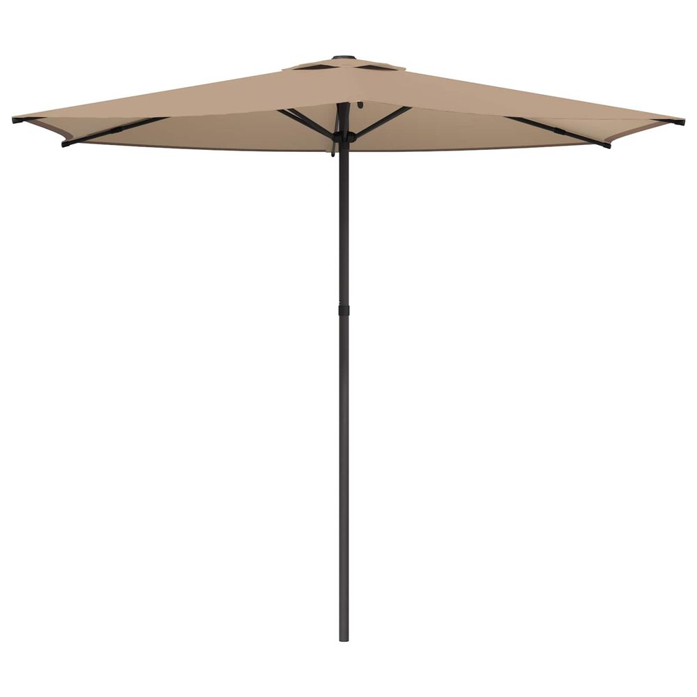 Parasol de jardin 270 x 270 cm polyester rectangulaire taupe