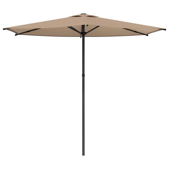 Parasol de jardin 270 x 270 cm polyester rectangulaire taupe