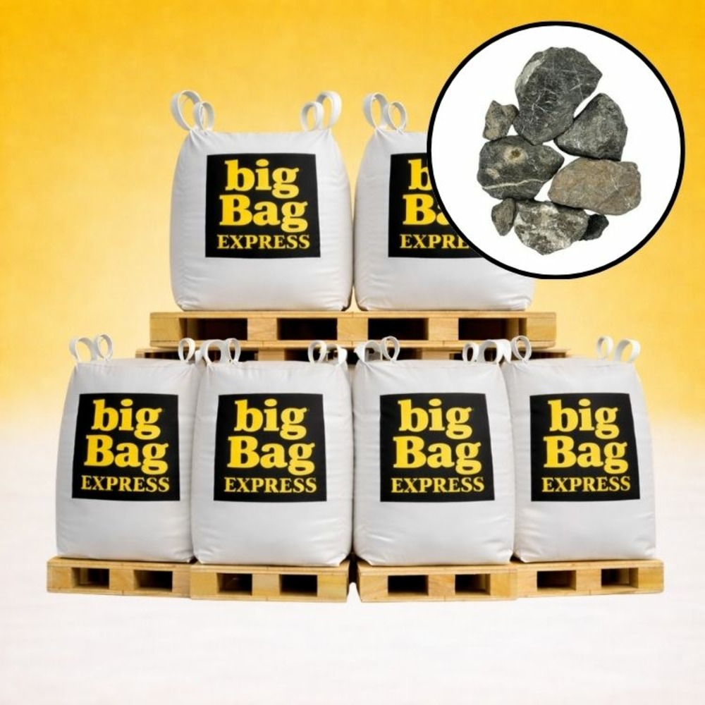 Pack 6 x big bag de +/- 1,5t ballast gris ø 20/50 mm - livraison premium