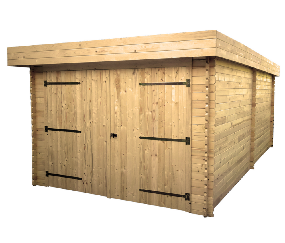 Garage avec bac acier 21. 46 m2 bois naturel - do 3160 p