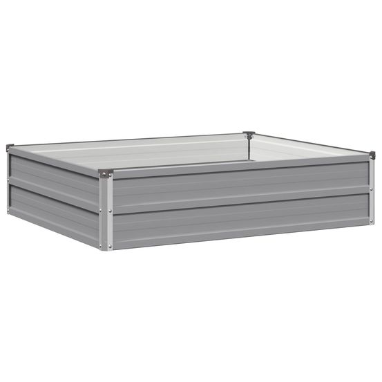 Jardin surélevé gris 100 x 80 x 24 cm acier laminé à froid