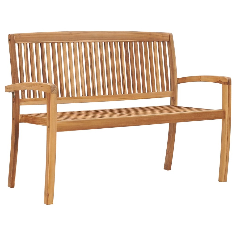 Banc de jardin meuble de patio d'extérieur terrasse meuble de patio d'extérieur terrasse 128,5 x 57,5 x 90 cm bois de teck so