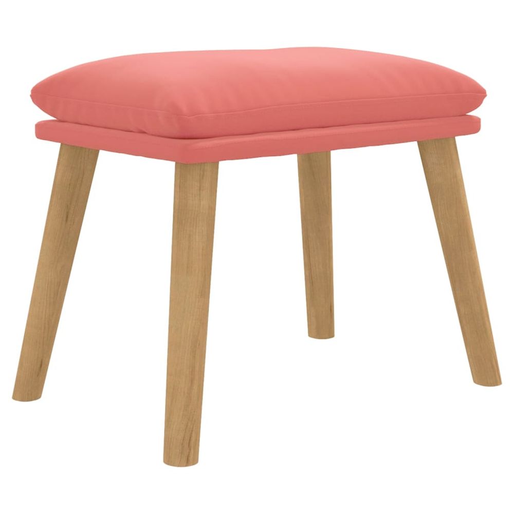 Repose-pied rose 45x29,5x35 cm velours
