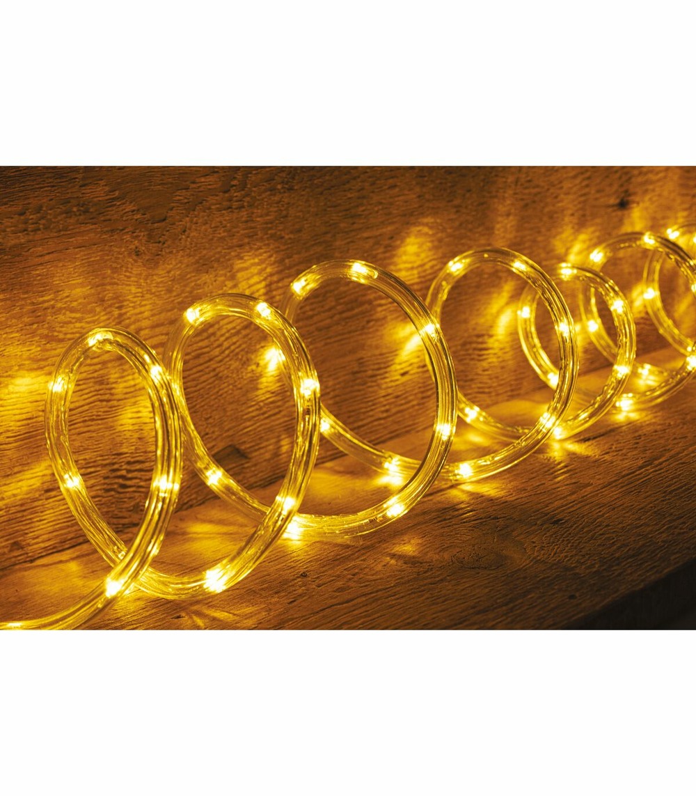 Guirlande lumineuseextérieur tube 18 m 324 blanc chaud 8 jeux de lumière