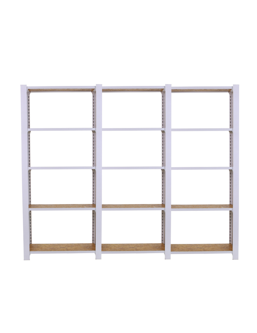 Etagère légère sans vis officlick 5/300 wood 2400 blanc/osb + plaques 2100 blanc/osb 2100x2400x300 - simonrack