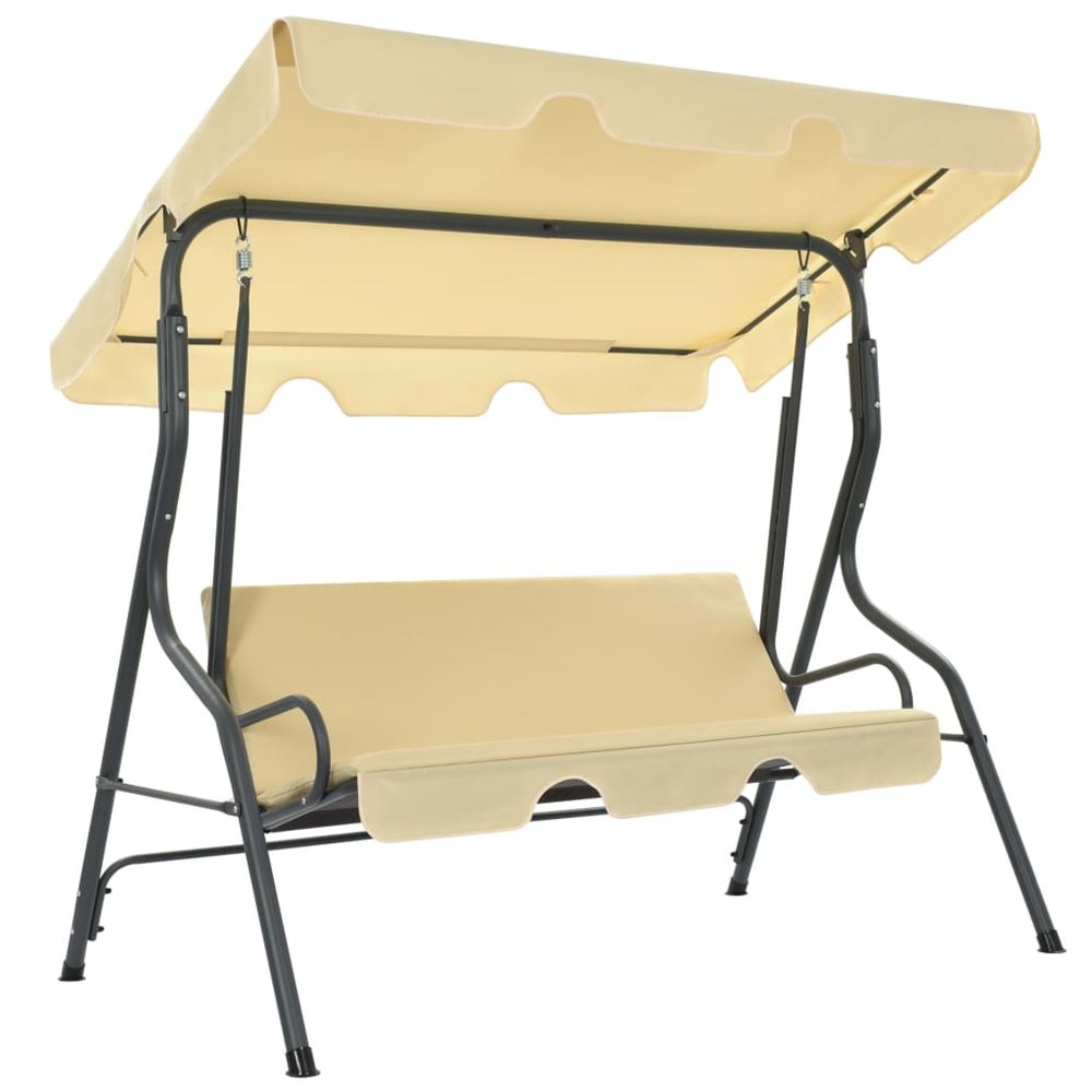 BALANCELLE DE JARDIN BLANC CRE-(865868)