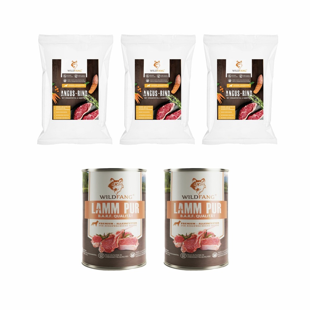 Wildfang - coffret gourmet adulte - aliments secs et humides - agneau