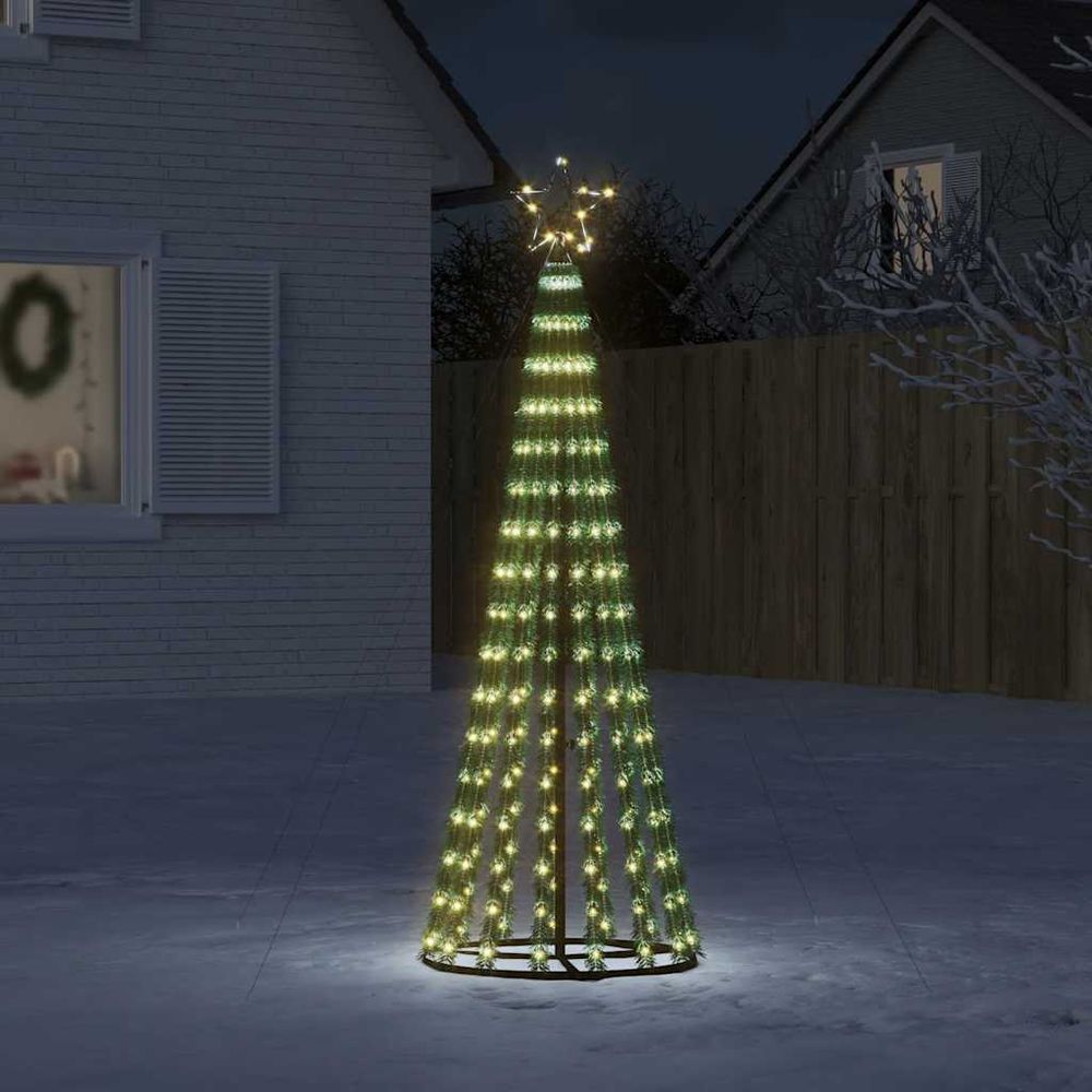Sapin de noël lumineux 275 led pour jardin et intérieur blanc chaud 180cm