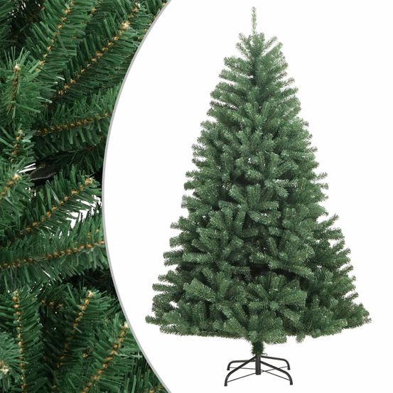 Sapin de noël artificiel touffu 180 cm pvc à ouverture facile vert