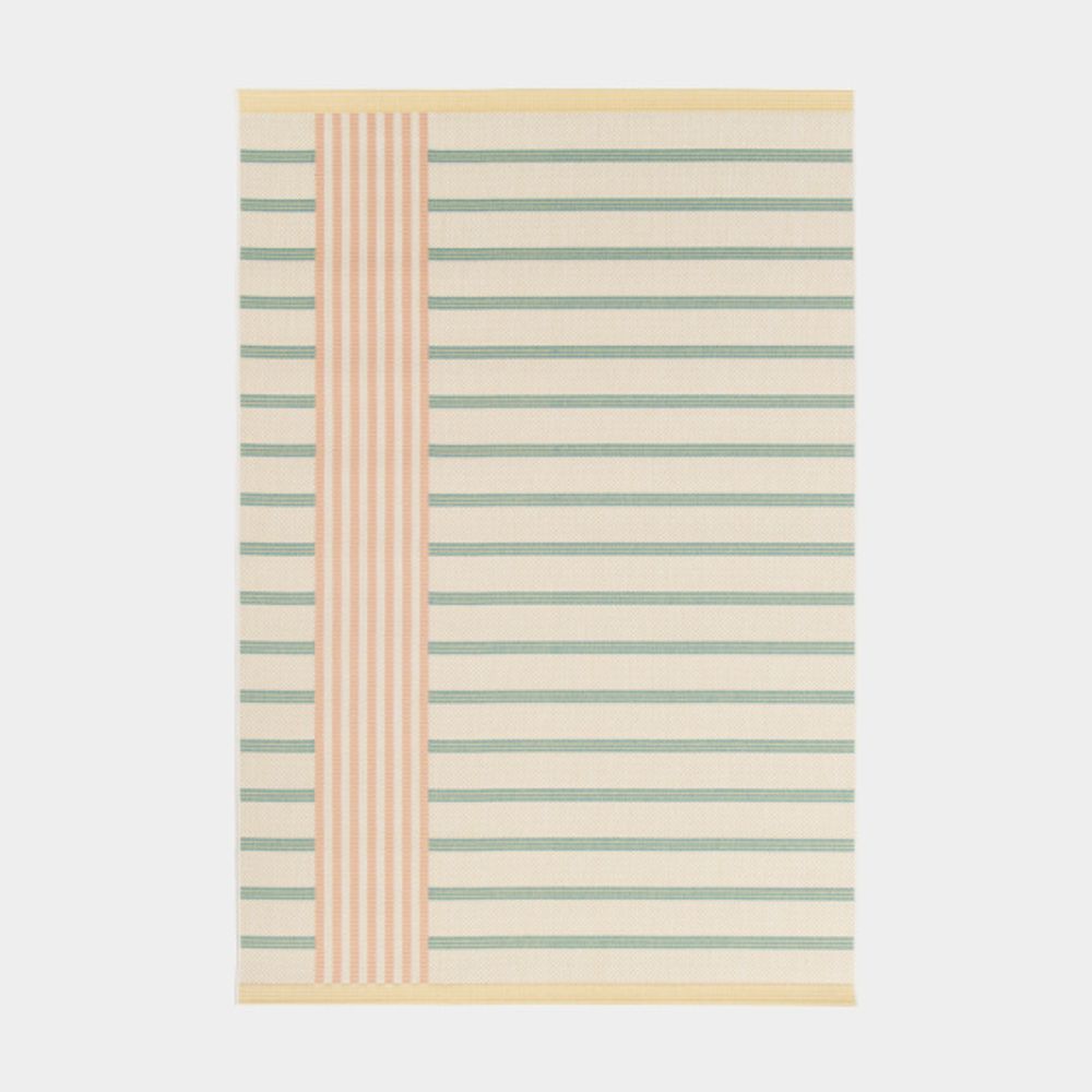 Tapis d'extérieur ou d'intérieur vintage - basile - pastel multicolore - 160 x 230 cm