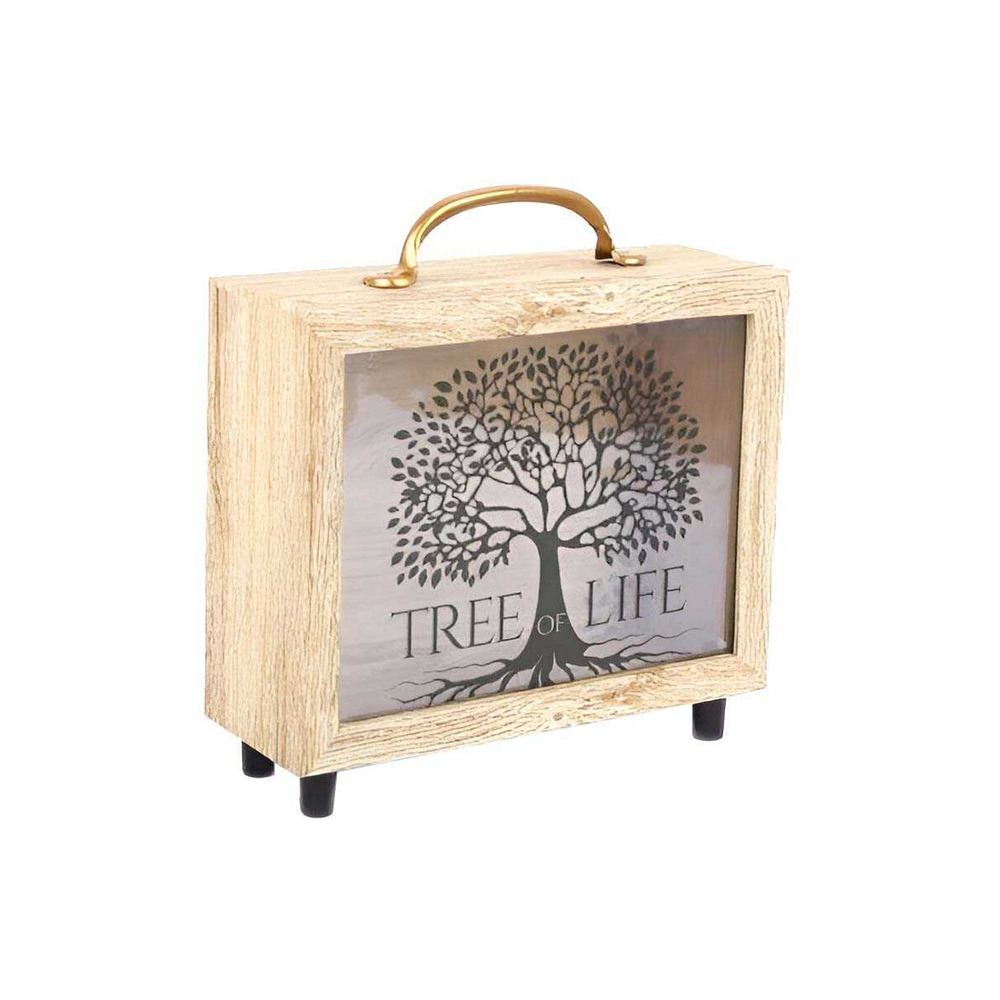 Tirelire valisette tree of life 21 x 20 cm