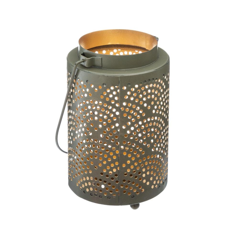 Lanterne design en métal h 13.5 cm