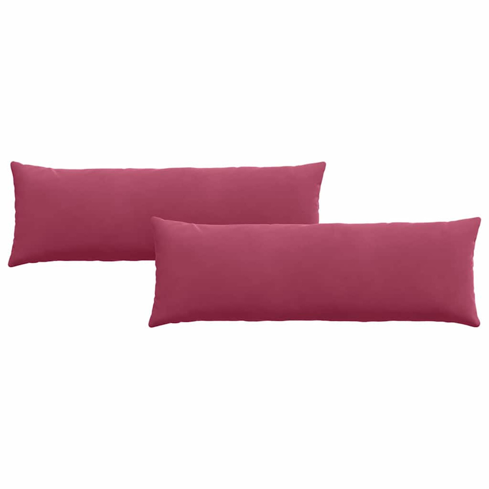 Coussins de canapé 2 pcs bordeaux 120 x 40 cm