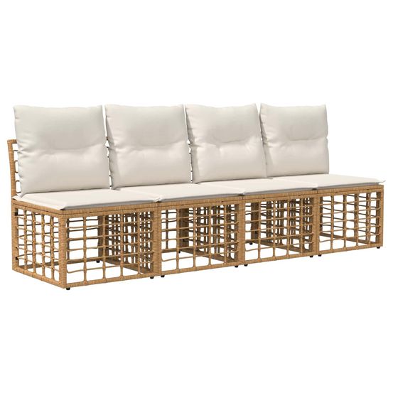 Canapé de jardin 4 places sans accoudoir 4 pc
