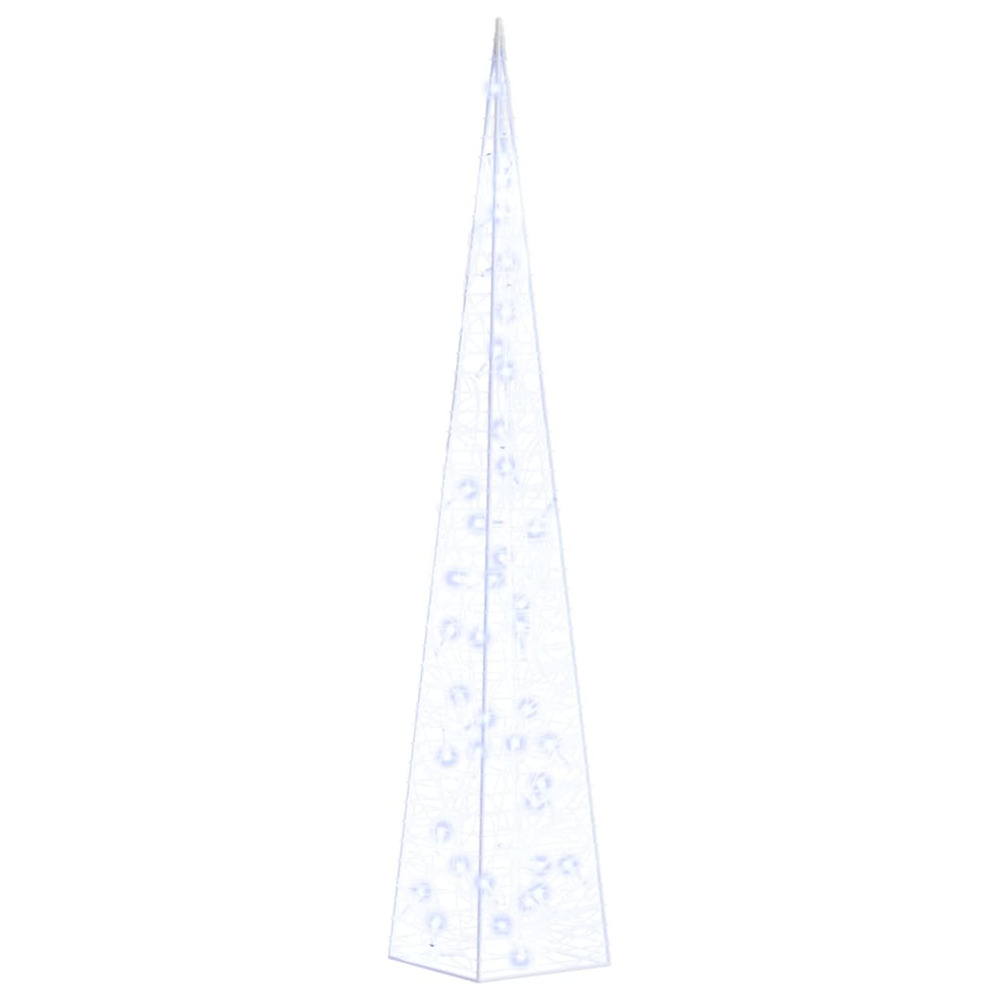 Cône lumineux décoratif à led acrylique bleu 90 cm