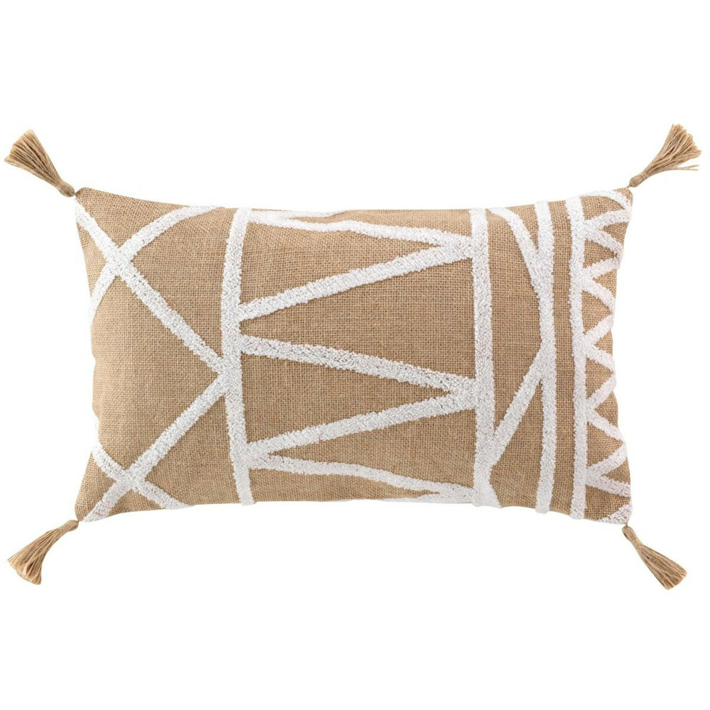 Coussin déco en jute 