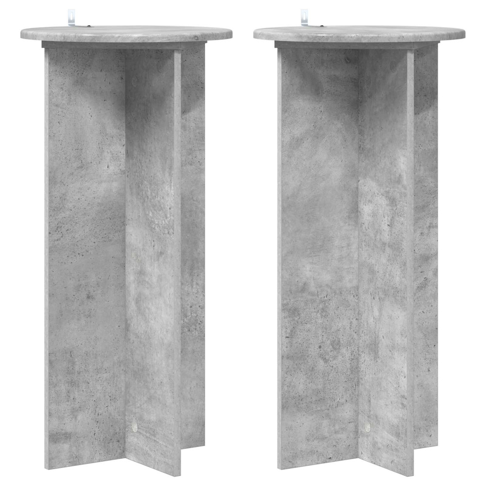 Support de plante 2 pcs gris béton 40 x 40 x 80 cm