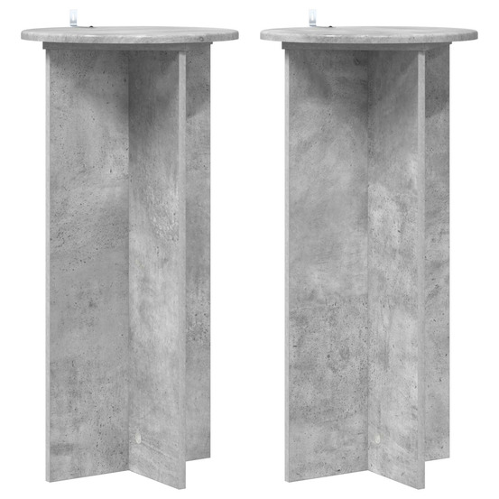 Support de plante 2 pcs gris béton 40 x 40 x 80 cm