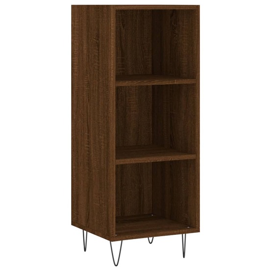 Buffet bahut commode armoire meuble de rangement organisateur cuisine salle de séjour salon 34,5 x 32,5 x 90 cm bois d'ingéni