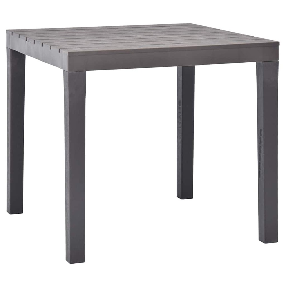 Table de jardin moka 78x78x72 cm plastique