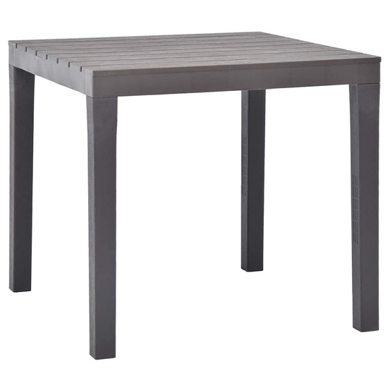 Table de jardin moka 78x78x72 cm plastique