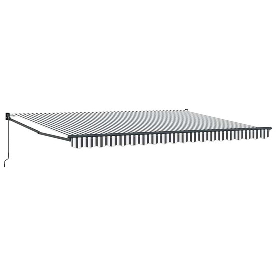 Auvent rétractable anthracite et blanc 4,5x3 m tissu/aluminium