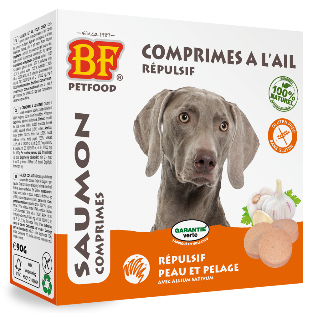 Comprimés répulsifs parasites au saumon 90g/55p