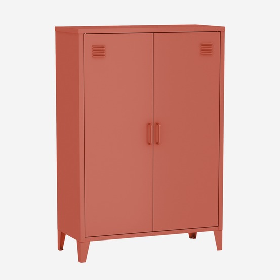 Commode/armoire en métal, 2 portes