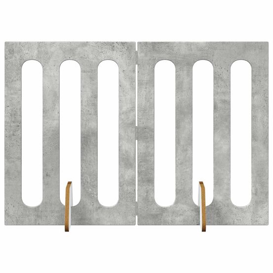 Clôture pliable pour animaux 2 pc gris béton 100,5 x 38 x 70 cm