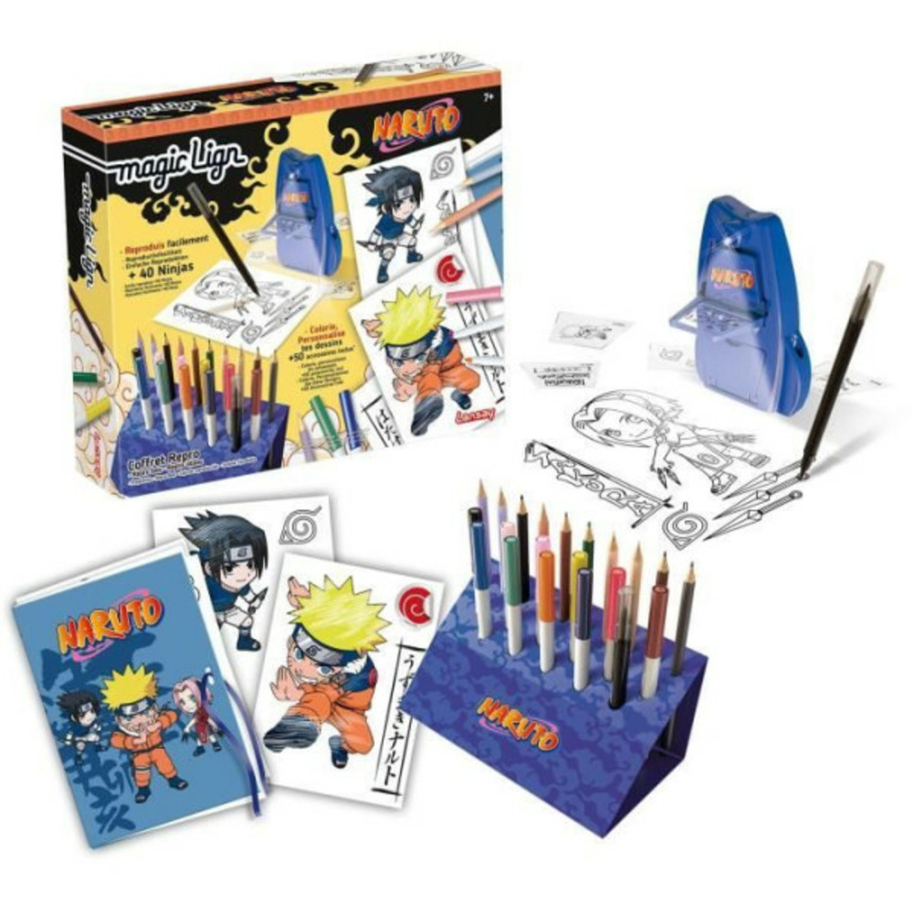 Magic lign - lansay - coffret repro naruto - 100 illustrations - des 7 ans