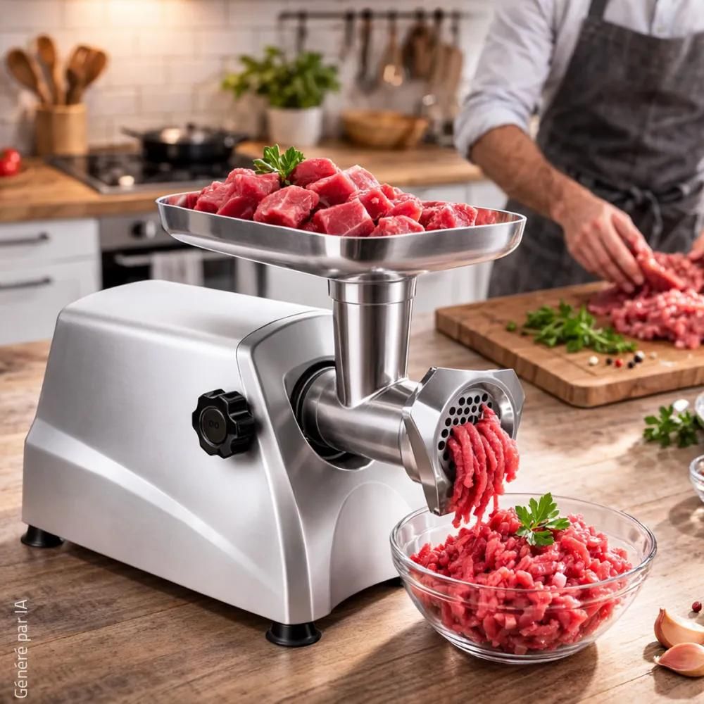 Hachoir à viande lacor 550 w en fonte d'aluminium, 3 grilles