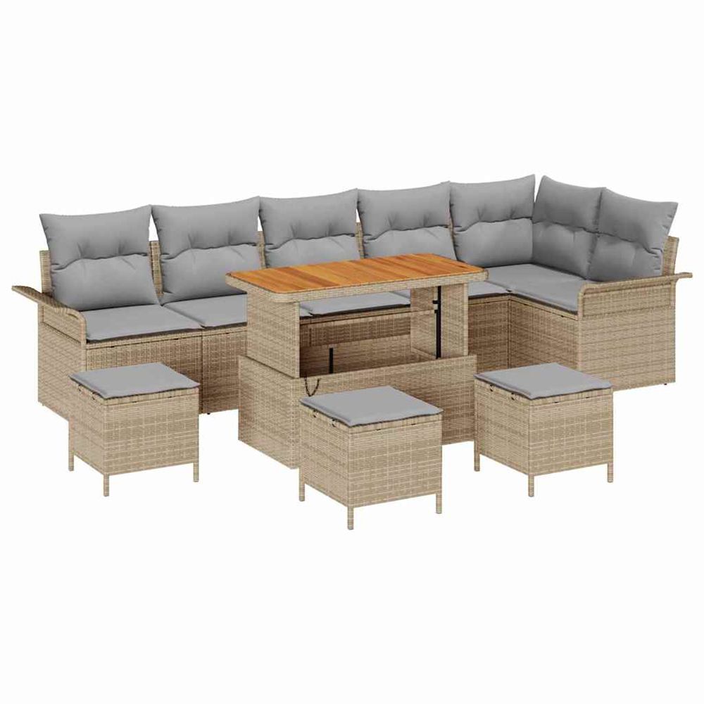 Ensemble de canapé de jardin 10 pc 9-nombre de places